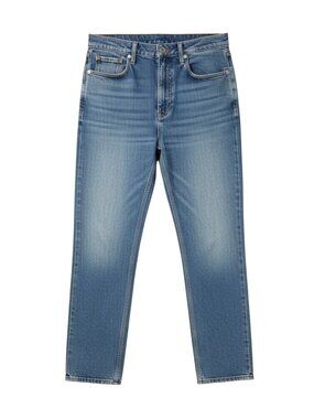 Rag & Bone Wren High Rise Slim Straight Jeans Denim Pants Blue 28